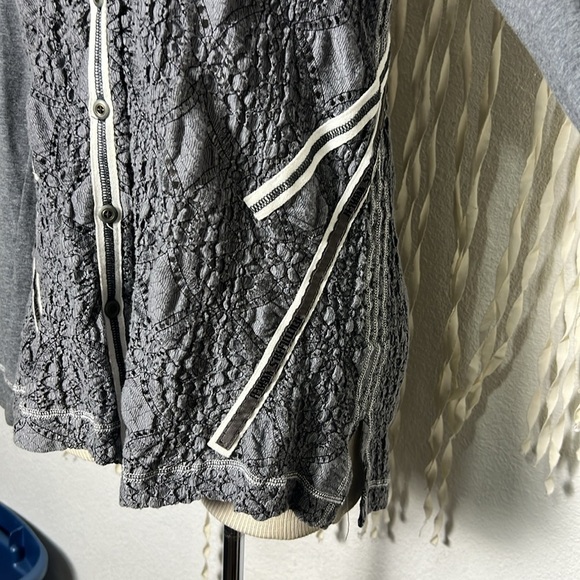 Beate Heymann Gray Lace Button Down Shirt Jacket Size US12 - Picture 6 of 10